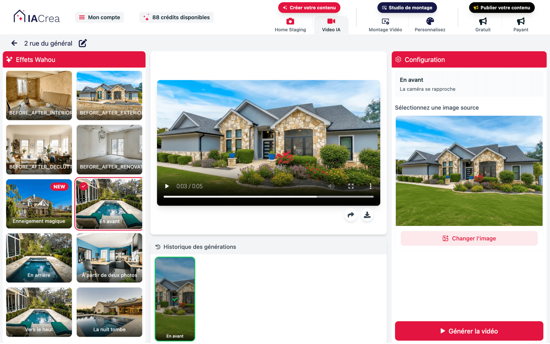 Plateforme web IACrea