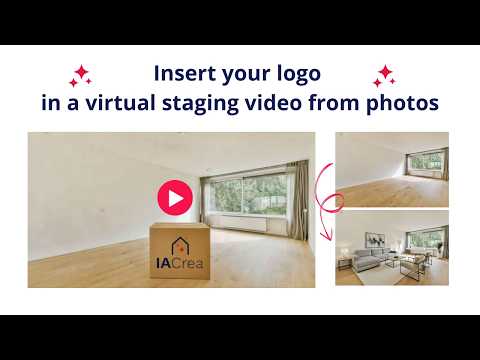 Home staging effect with your own logo in the room